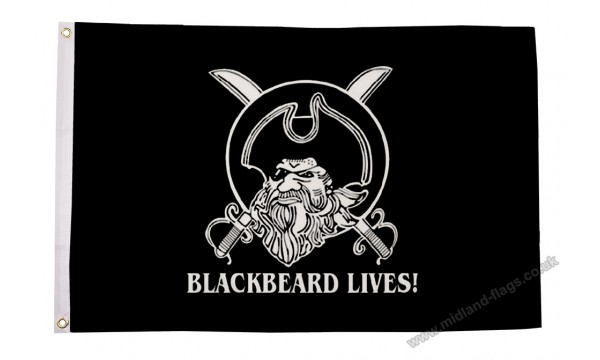 Blackbeard Lives Flag